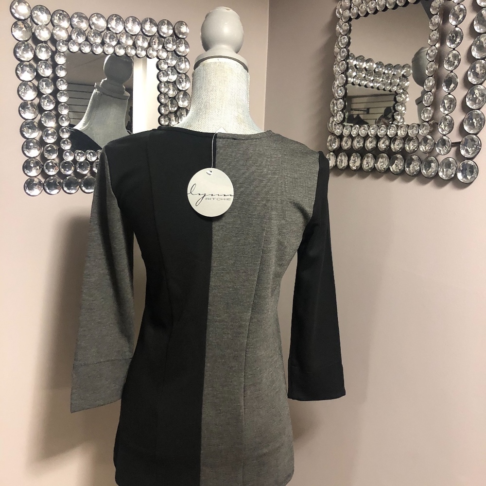 NWT Lynn Ritchie Color Block Top - Picture 2 of 2